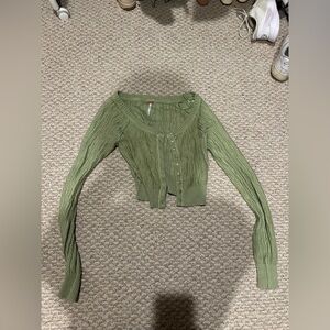Free People Green Sweater
